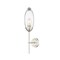 Z-Lite Arden Wall Sconce, 1-Light, 4.5 In.W x 7 In.L x 21.5 In.H, Brushed Nickel/Clear 651S-BN - alternate 1